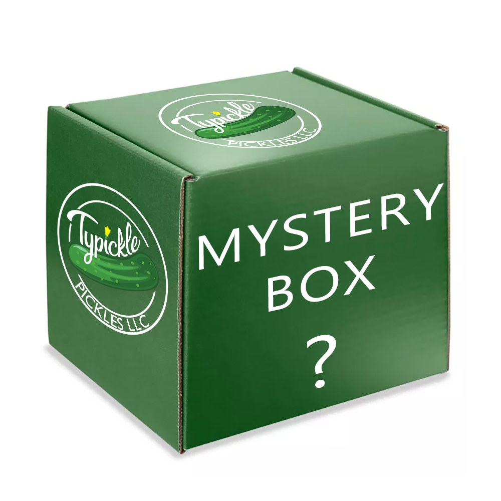 a green mystery box with a question mark
